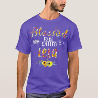 Blessed to be called Lela  Mother's Day floral Gra T-Shirt