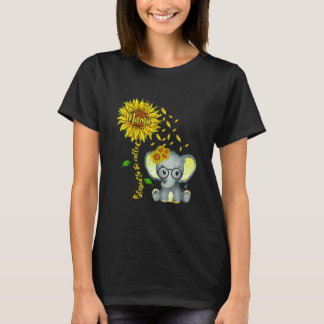 Blessed To Be Called Mama Sunflower Elephant T-Shirt