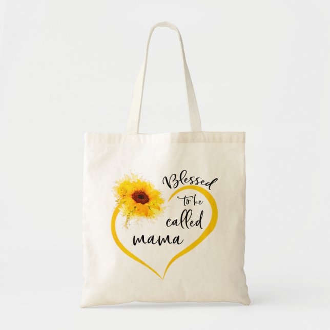 Blessed To Be Called mama Sunflower Gifts Tote Bag (Front)