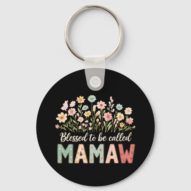 Blessed to be called Mamaw Keychain (Front)