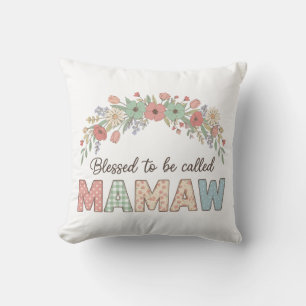 Blessed to be called Mamaw Throw Pillow