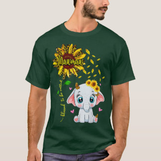 Blessed To Be Called Mawmaw Sunflower Elephant  T-Shirt