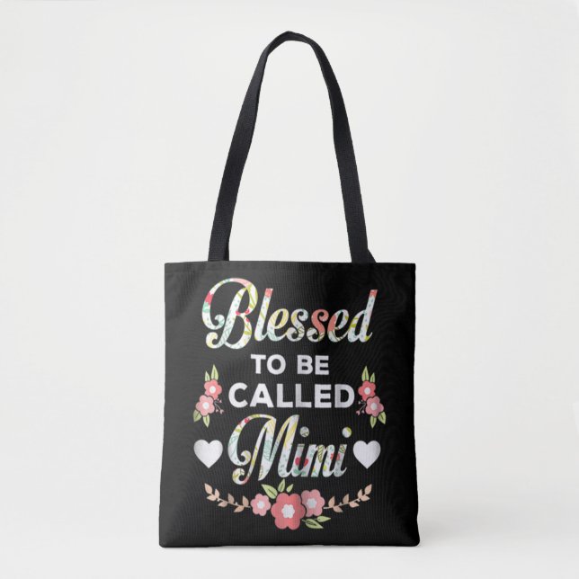 Blessed To Be Called Mimi Christmas Tote Bag (Front)