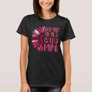 Blessed To Be Called Mimi Cute Floral Women Mother T-Shirt