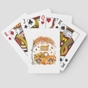 Blessed To Be Called Mimi Fall Vibes Thanksgiving Playing Cards