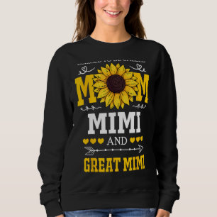 Blessed To Be Called Mimi Great Grandma Sunflower Sweatshirt