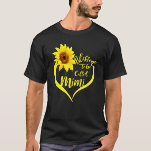 Blessed To Be Called Mimi Sunflower Grandma T-Shirt