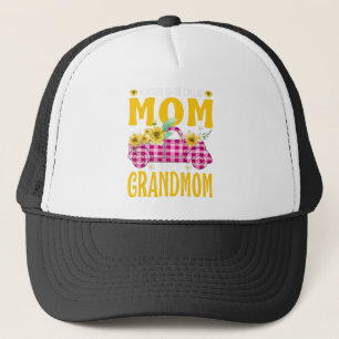 Blessed To Be Called Mom And Grandmom Sunflower.pn Trucker Hat