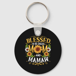 Blessed To Be Called Mom And Mamaw Mother's Day Keychain