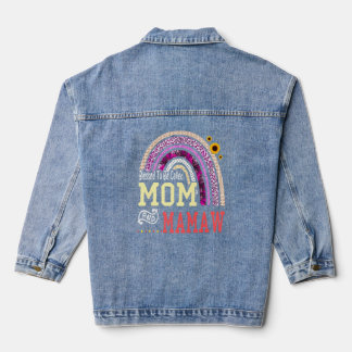 Blessed to be called Mom And mamaw Mothers Day Rai Denim Jacket