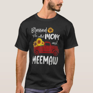 Blessed To Be Called Mom And Meemaw Cute Sunflower T-Shirt