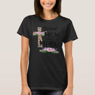 Blessed To Be Called Mom And Meemaw Floral Mother' T-Shirt