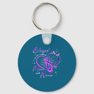Blessed To Be Called Mom And Nana Butterfly Grandm Keychain