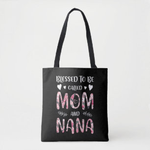 Blessed To Be Called Mom And Nana Christmas Tote Bag