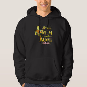 Blessed To Be Called Mom And Nonnie Sunflower Moth Hoodie