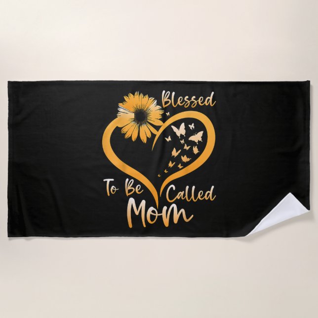 Blessed To Be Called Mom Beach Towel (Front)