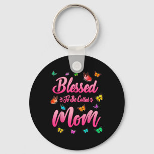Blessed To Be Called Mom Cute Mothers Day Funny Gi Keychain