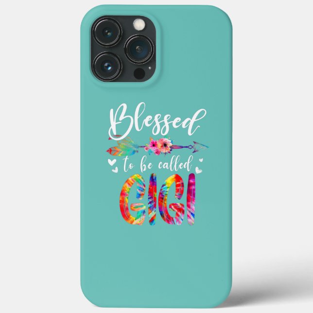 Blessed To Be Called Mom Gigi Floral Tie Dye Case-Mate iPhone Case (Back)