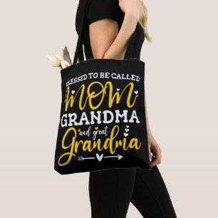 Blessed To Be Called Mom Grandma And Great Grandma Tote Bag