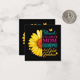 Blessed To Be Called Mom Grandma Great Card