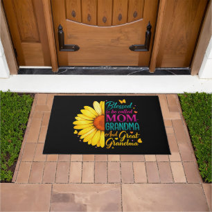 Blessed To Be Called Mom Grandma Great Doormat