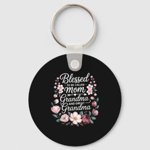 Blessed to be called mom grandma great grandma keychain
