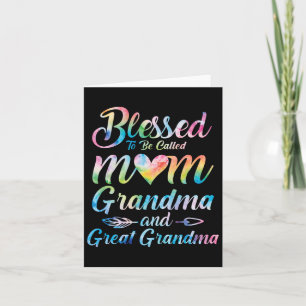 Blessed To Be Called Mom Grandma Great Grandma Mot Card