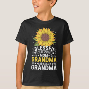 Blessed To Be Called Mom Grandma Great Grandma Mot T-Shirt