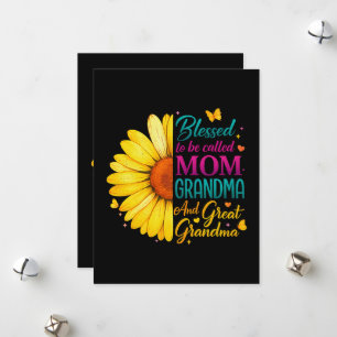 Blessed To Be Called Mom Grandma Great Holiday Card