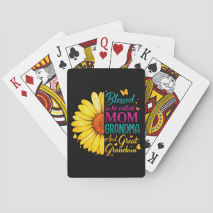 Blessed To Be Called Mom Grandma Great Playing Cards