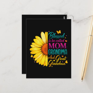 Blessed To Be Called Mom Grandma Great Postcard