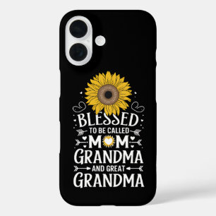 Blessed To Be Called Mom Grandma Great Sunflower iPhone 16 Case