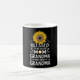 Blessed To Be Called Mom Grandma Great Sunflower Coffee Mug