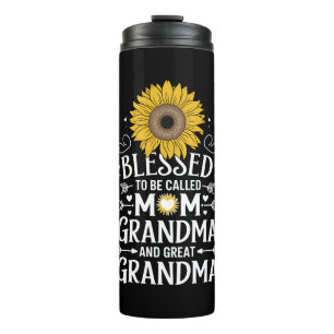 Blessed To Be Called Mom Grandma Great Sunflower Thermal Tumbler