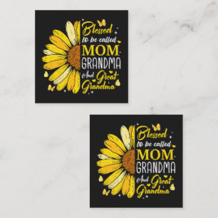 Blessed to Be Called Mom Grandma Square Business Card