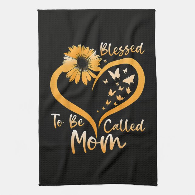 Blessed To Be Called Mom Kitchen Towel (Vertical)