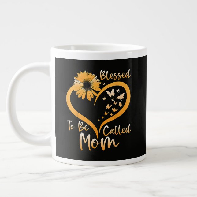 Blessed To Be Called Mom Large Coffee Mug (Left)