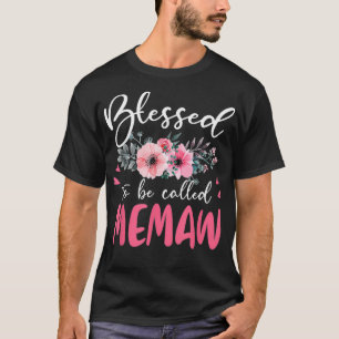 Blessed To Be Called Mom & Memaw Floral Tie Dye Mo T-Shirt