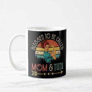Blessed To Be Called Mom & Tutu Women Rosie Retro Coffee Mug