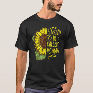 Blessed To Be Called Momaw Grandma Sunflower Mothe T-Shirt