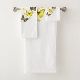 blessed to be called nana butterfly sunflower than bath towel set