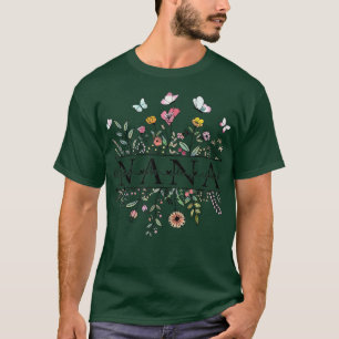 Blessed To Be Called Nana Floral Funny Grandma Mot T-Shirt
