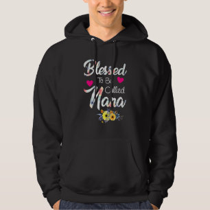 Blessed To Be Called Nana Floral Grandma Family Mo Hoodie