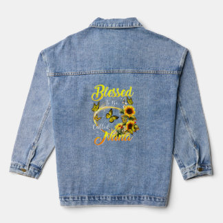 Blessed To Be Called Nana Sunflower Mom Grandma Denim Jacket