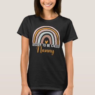 Blessed To Be Called Nanny Boho Rainbow Mother s D T-Shirt