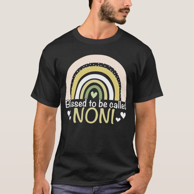 Blessed To Be Called Noni Boho Rainbow Mother s Da T-Shirt (Front)