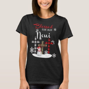 Blessed To Be Called Noni Christmas Snowman Mother T-Shirt