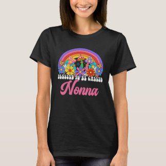 Blessed To Be Called Nonna Rainbow Groovy Hippie F T-Shirt