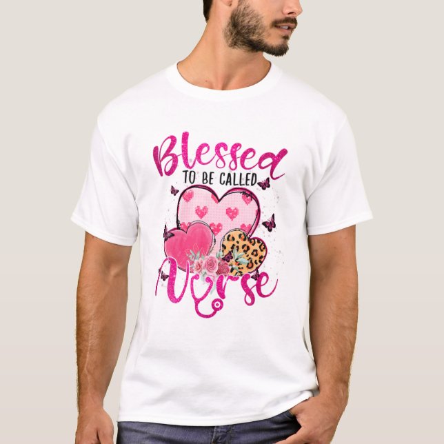 Blessed To Be Called Nurse Heart T-Shirt (Front)