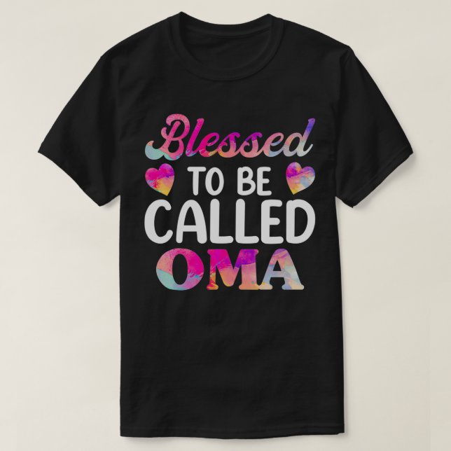 Blessed To Be Called Oma s, Mothers Day German Gra T-Shirt (Design Front)